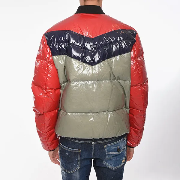 Áo Khoác Nam Dsquared2 Tri-colour Zip-up Down Jacket With Logo S74AM1278 Phối Màu Size 46