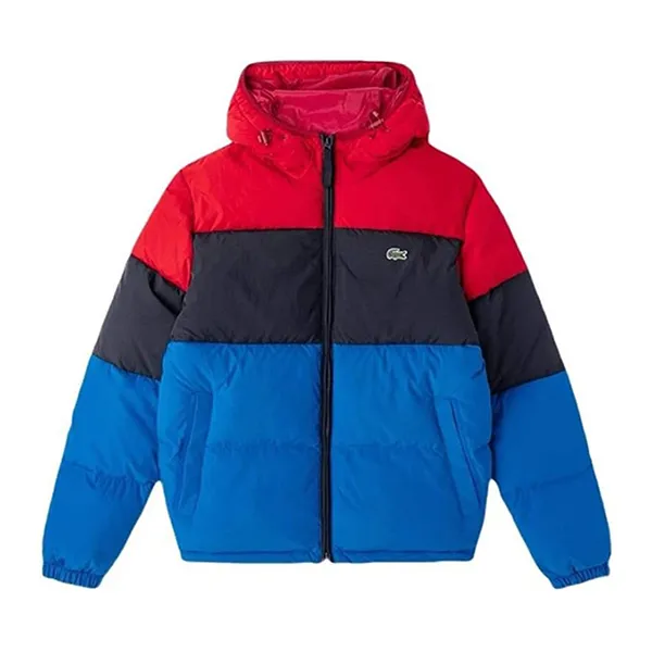 Áo Khoác Nam Lacoste Blue And Red Jacket BH0207-51N Màu Xanh Đỏ Size M