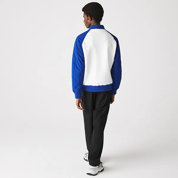 Áo Khoác Nam Lacoste Bomber Quilted Sleeve Bimaterial Teddy Jacket BH7771 S3V Màu Trắng Phối Xanh Size 50 - Thời trang - Vua Hàng Hiệu