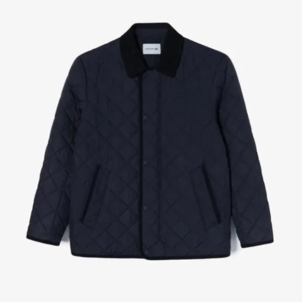 Áo Khoác Nam Lacoste Diamond Pattern Quilted Jacket BH570E 53N 166 Màu Xanh Navy Size 52