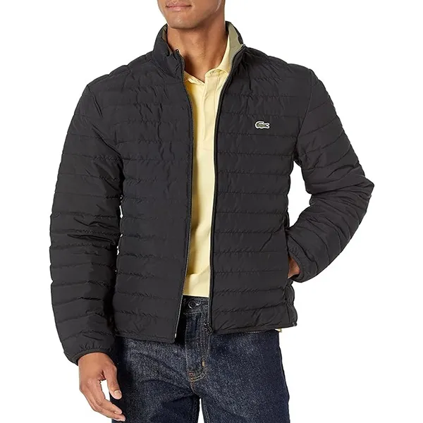 Áo Khoác Phao Nam Lacoste Light Weight Padded Taffeta Full Zip Jacket BH0629 Màu Đen Size M - Thời trang - Vua Hàng Hiệu