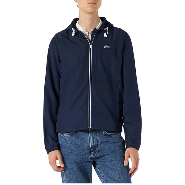 Áo Khoác Nam Lacoste Men's Hooded Zippered Water-Resistant Jacket BH2512-51 166 Màu Xanh Navy Size 50 - Thời trang - Vua Hàng Hiệu