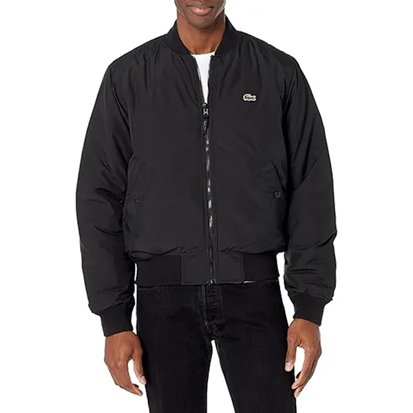 Áo Khoác Nam Lacoste Men's Reversible Quilted Taffeta Bomber Jacket Màu Be Size 46