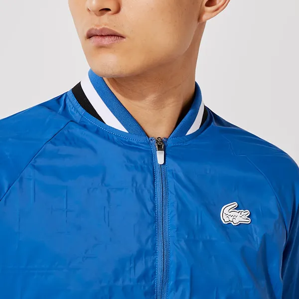 Áo Khoác Nam Lacoste Men’s Sport Lightweight Water-Resistant Jacket BH0846-51 Màu Xanh Blue Size 50