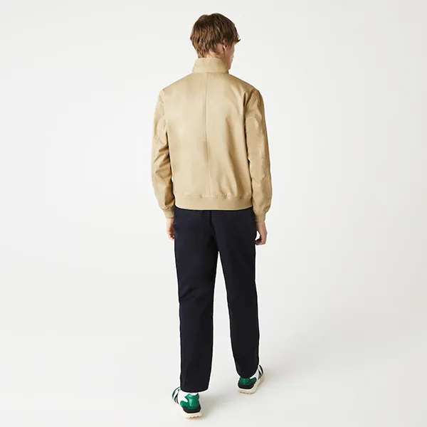 Áo Khoác Nam Lacoste Men's Water-Resistant Cotton Zip Jacket BH1045 00 02S Màu Be Size 46
