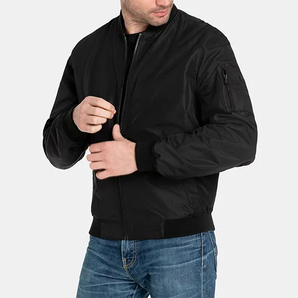 Áo Khoác Nam Michael Kors MK Bomber Jacket MK28288 Màu Đen Size M