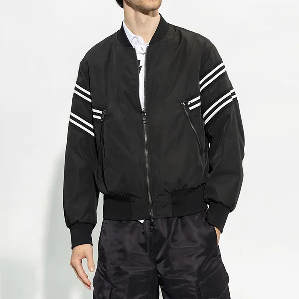 Áo Khoác Nam Neil Barrett 2 Mặt Thunderbolt Reversible Jacket PBSP051R Màu Đen Size S