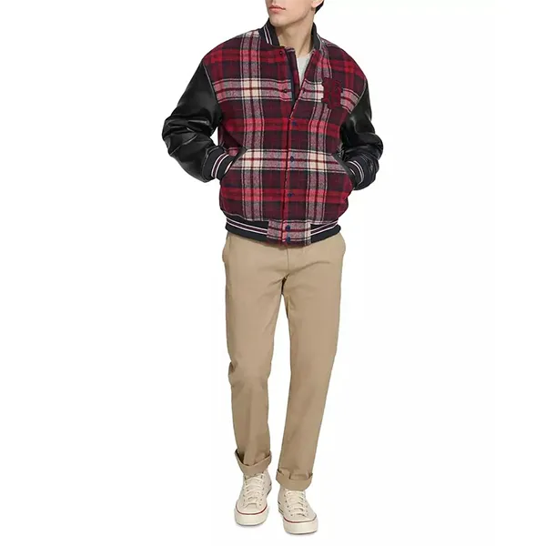 Áo Khoác Nam Tommy Hilfiger Wool Mix Logo Varsity Jacket 154AP168 PDO Phối Màu Size S