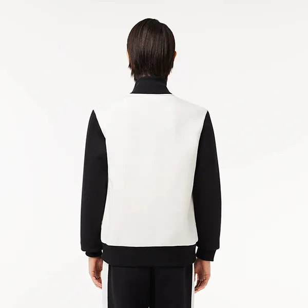 Áo Khoác Nỉ Lacoste Men's Paris Zipper Sweatshirt SH7490-10 Màu Đen Trắng Size 4 - Thời trang - Vua Hàng Hiệu