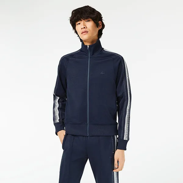 Áo Khoác Nỉ Lacoste Men’s Regular Fit Zipped Pique Sweatshirt SH5365.KXE Màu Xanh Navy Size 5 - Thời trang - Vua Hàng Hiệu