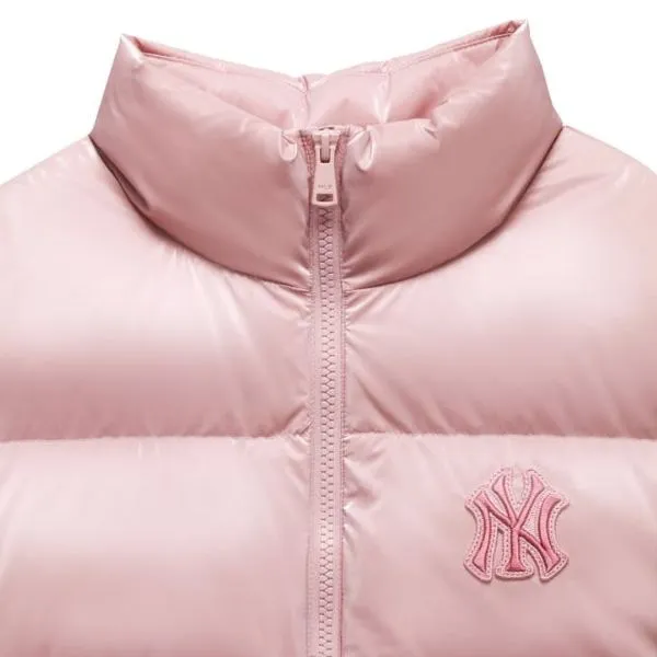 Áo Khoác Nữ MLB Women's Crop Metal Glossy Curve Padding New