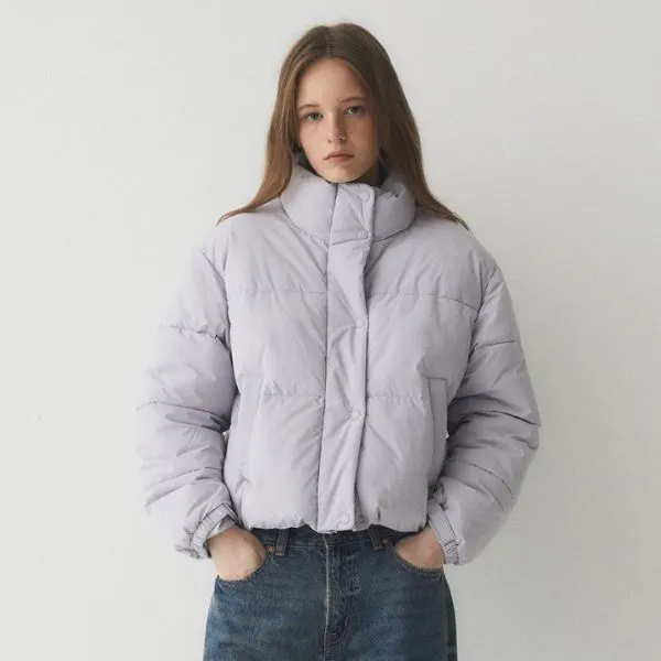 Áo Khoác Nữ WHOAU High Neck Short Puffer Padding WHJPE4V15F Màu Tím - Thời trang - Vua Hàng Hiệu