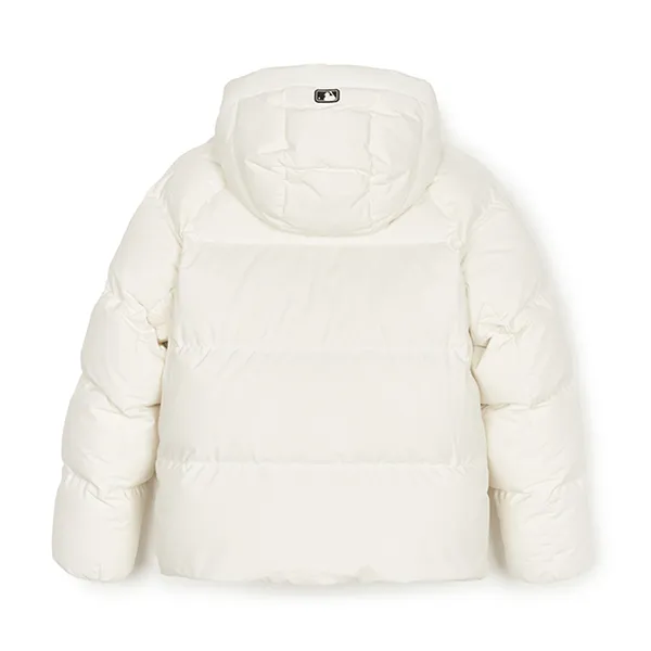 Áo Khoác Phao MLB Basic Hood Short Padding New York Yankees 3ADJB1146-43CRS Màu Trắng Size S