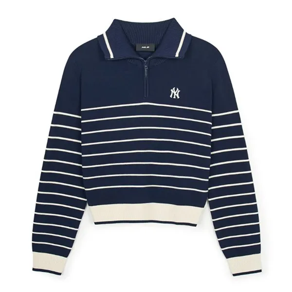 Áo Len Nữ MLB Varsity New York Yankees Knit Pullover 3FKPV0244-50NYS Màu Xanh Navy