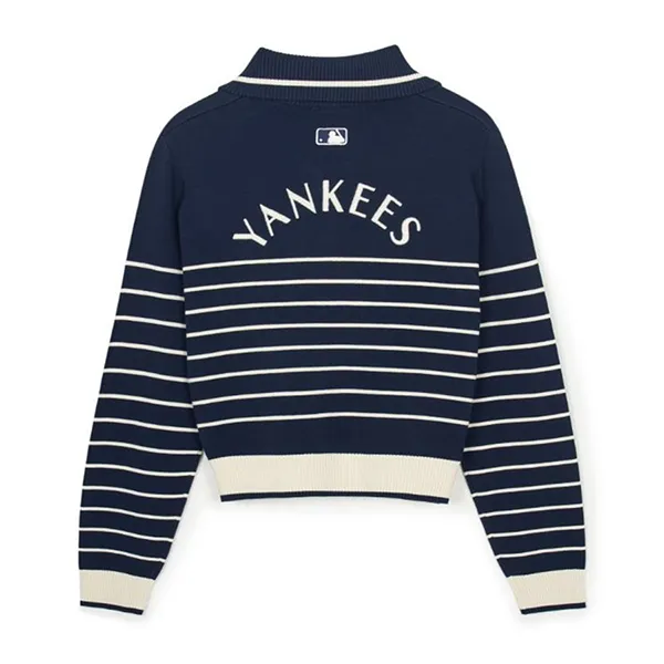 Áo Len Nữ MLB Varsity New York Yankees Knit Pullover 3FKPV0244-50NYS Màu Xanh Navy