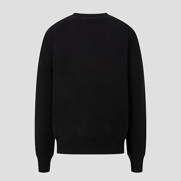 Áo Len Nam Alexander McQueen Black With Logo Printed 651184 Q1XAY 1011 Màu Đen Size M