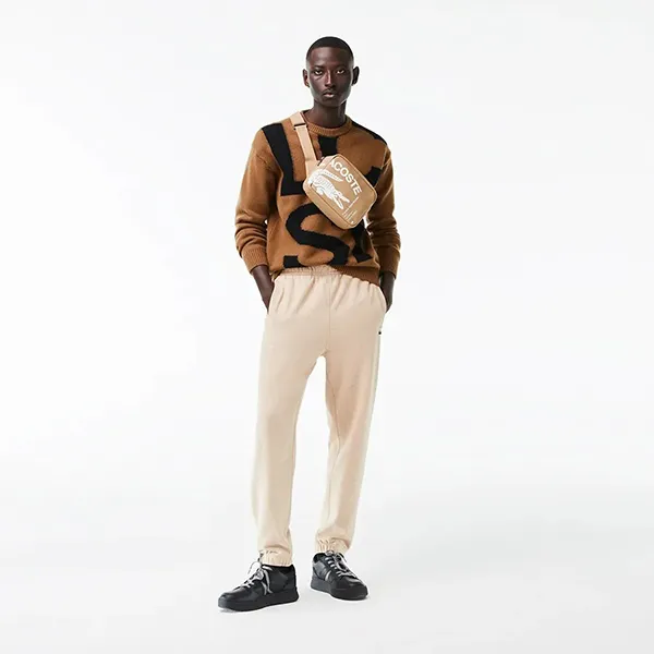 Áo Len Nam Lacoste Classic Fit AH0453 XP9 Màu Nâu Size 4