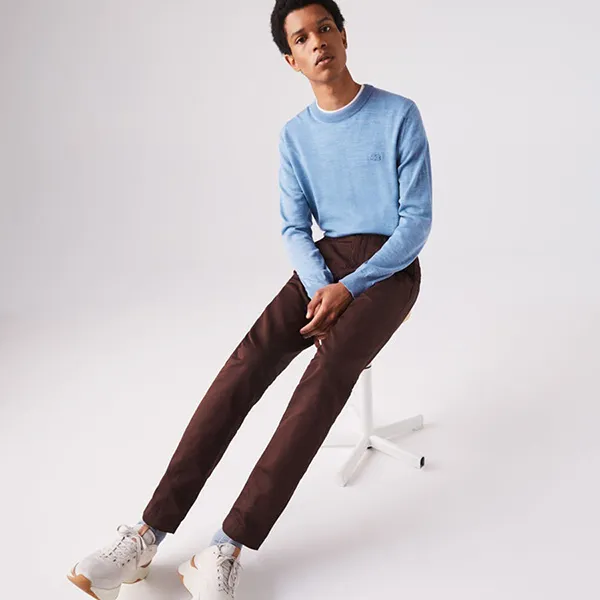 Áo Len Nam Lacoste Men's Sweater AH1969-EUA Màu Xanh Blue Size 2 - Thời trang - Vua Hàng Hiệu