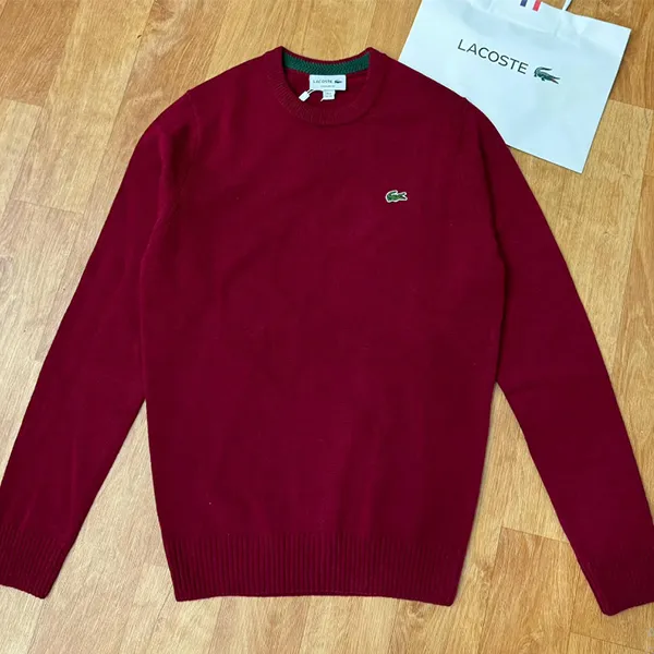 Áo Len Nam Lacoste Regular Fit Wool Sweater Màu Hồng Tím Size 2 - Thời trang - Vua Hàng Hiệu