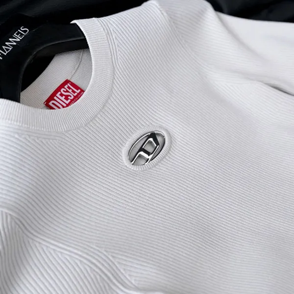 Áo Len Nữ Diesel In White Ribbed White A12397 0DLAX 129 Màu Trắng Size S