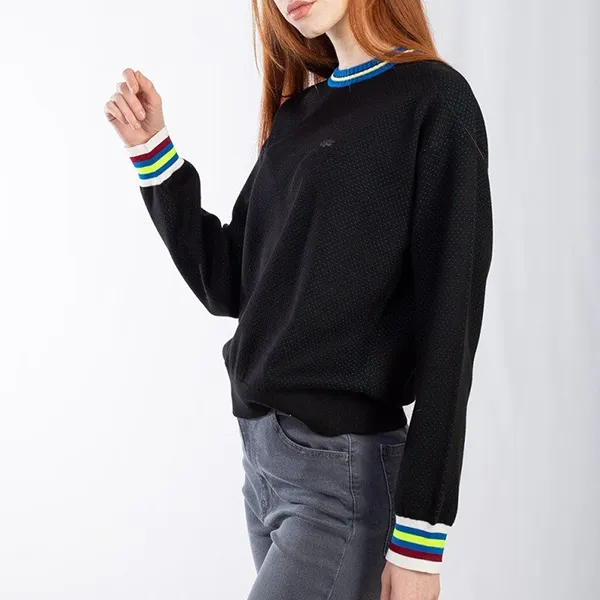 Áo Len Nữ Lacoste Crew Neck Black Jumper AF0463 W1A Màu Đen Size 38 - Thời trang - Vua Hàng Hiệu