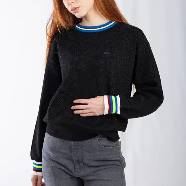 Áo Len Nữ Lacoste Crew Neck Black Jumper AF0463 W1A Màu Đen Size 38 - Thời trang - Vua Hàng Hiệu