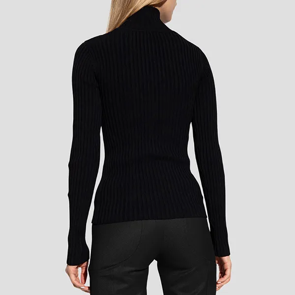 Áo Len Nữ MISBHV Long Sleeve Knitted Zip Top In Black 230B704BLACK Màu Đen Size M