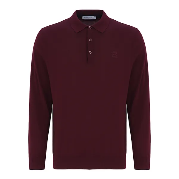 Áo Len Polo Nam Giovanni GSW0069-1BD Màu Đỏ Mận Size 46 - Thời trang - Vua Hàng Hiệu