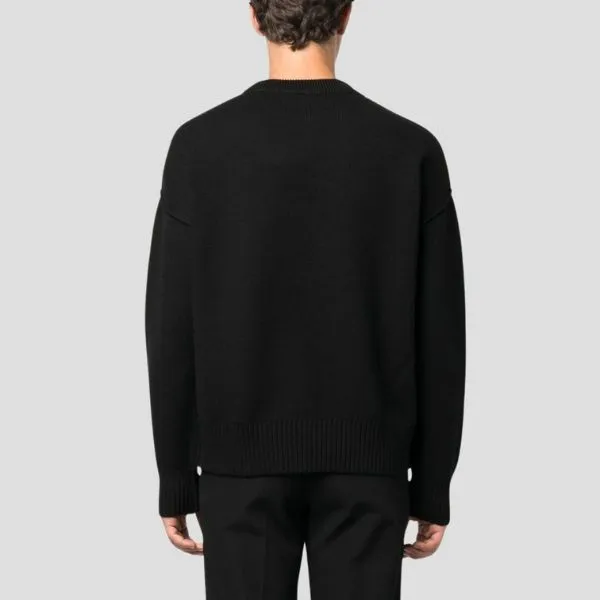 Áo Nỉ Nam Ami Paris Black With Logo Printed Sweatshirt BFUKS006018-009 Màu Đen Size XS