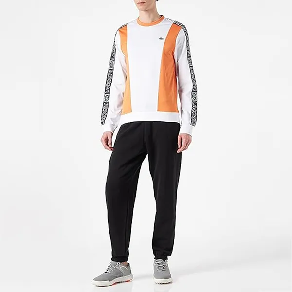 Áo Nỉ Nam Lacoste Men's Sweatshirt SH0870 Màu Trắng Cam Size 4