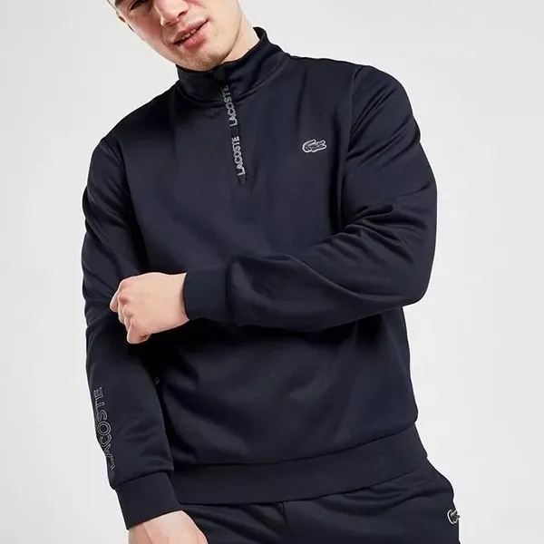Áo Nỉ Nam Lacoste Regular Fit Zip Sweatshirt SH8822 166 Màu Xanh Navy Size 3 - Thời trang - Vua Hàng Hiệu