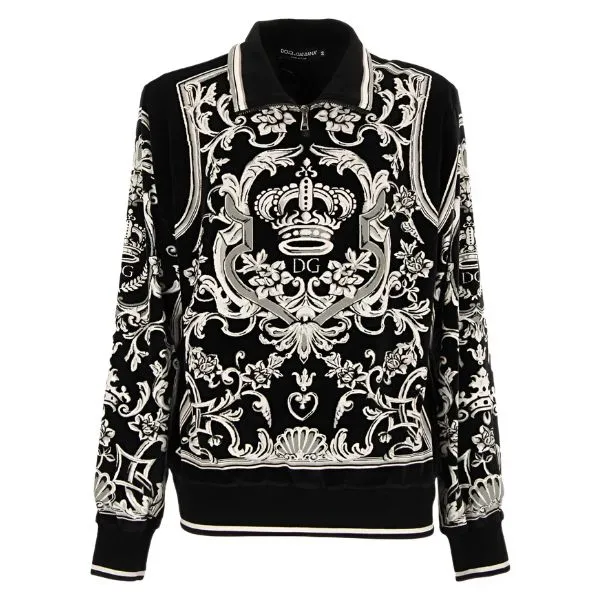 Áo Nỉ Nhung Sweater Nam Dolce & Gabbana D&G G9QN1T G7C4E S9000 Màu Đen Size 48