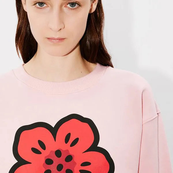 Áo Nỉ Nữ Kenzo Pink With Boke Flower Logo Printed FE62SW1604MT 34 Màu Hồng Size S - Thời trang - Vua Hàng Hiệu