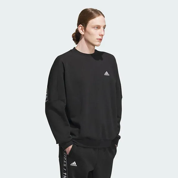 Áo Nỉ Sweater Adidas Word FL Crew IK7359 Màu Đen Size S - Thời trang - Vua Hàng Hiệu