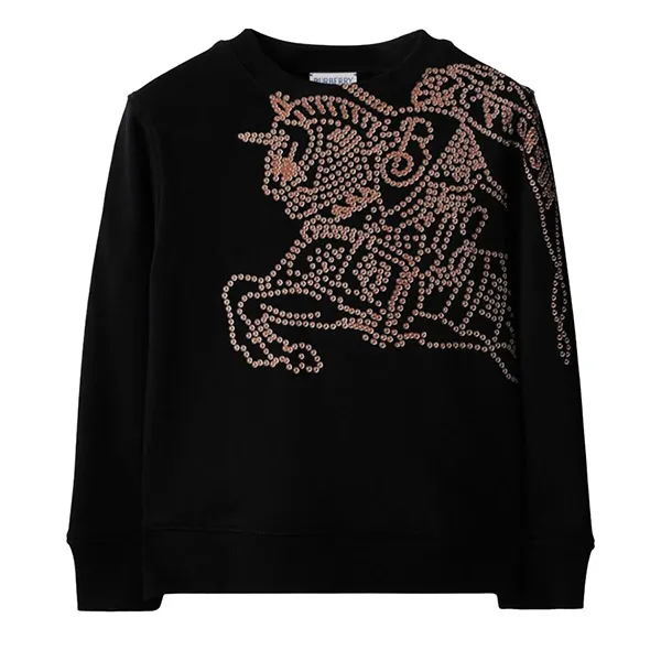 Áo Nỉ Sweater Burberry Black With Logo Embroidered 8091028 KB5 MATHEW A1189 Màu Đen