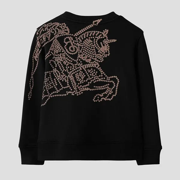 Áo Nỉ Sweater Burberry Black With Logo Embroidered 8091028 KB5 MATHEW A1189 Màu Đen