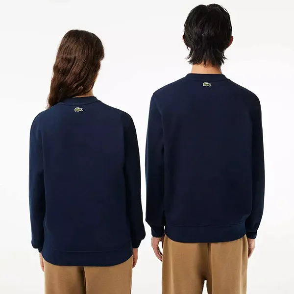Áo Nỉ Sweater Lacoste Fleece Branded Sweatshirt SH1228 166 Màu Xanh Navy Size XXS