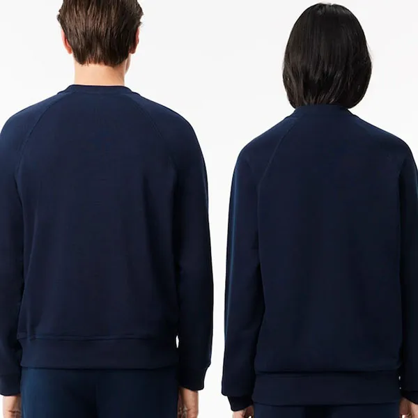 Áo Nỉ Sweater Lacoste Relaxed Fit Crew Neck Sweatshirt SH0144 166 Màu Xanh Navy Size M