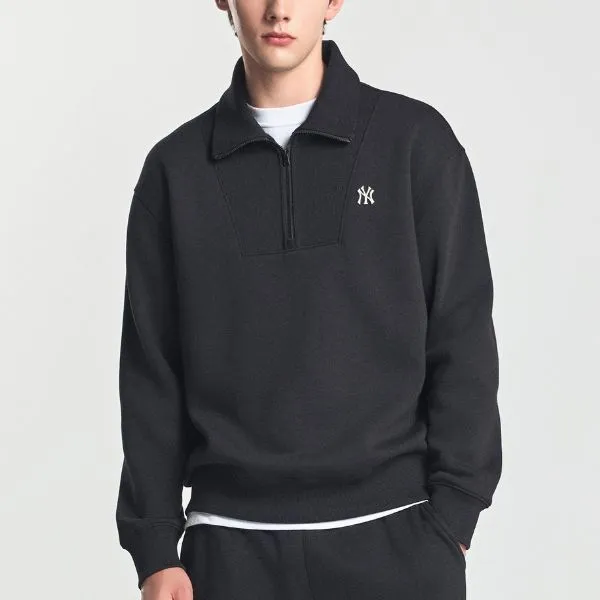 Áo Nỉ Sweater MLB Basic Small Logo Half Zip Sweatshirt New York Yankees 3AMTB0546-50BKS Màu Đen Size S - Thời trang - Vua Hàng Hiệu
