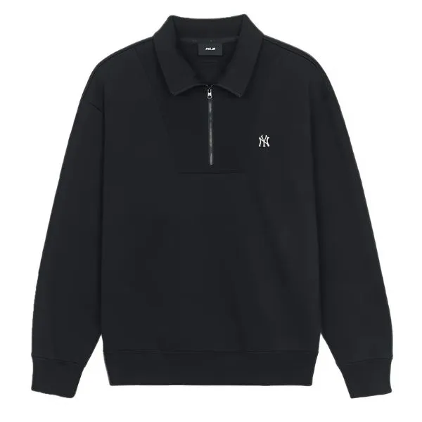 Áo Nỉ Sweater MLB Basic Small Logo Half Zip Sweatshirt New York Yankees 3AMTB0546-50BKS Màu Đen Size S - Thời trang - Vua Hàng Hiệu