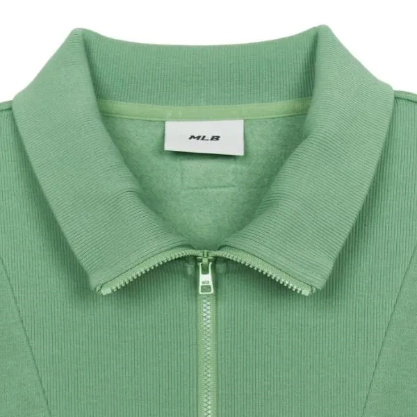 Áo Nỉ Sweater MLB Basic Small Logo Half Zip Sweatshirt New York Yankees 3AMTB0546-50KAL Màu Xanh Khaki - Thời trang - Vua Hàng Hiệu