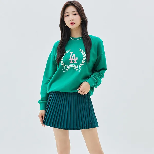 Áo Nỉ Sweater MLB Classic Sports Big Logo Overfit Sweatshirts LA Dodgers 3FMTG0134-07GNL Màu Xanh Lá - Thời trang - Vua Hàng Hiệu