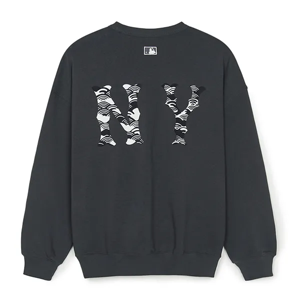 Áo Nỉ Sweater MLB Hannam Coopers Logo New York Yankees 3AMTB9344-50CGS Màu Xám