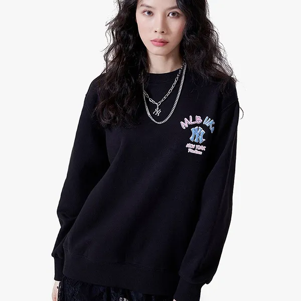 Áo Nỉ Sweater MLB Like Ice Back Graphic New York Yankees 3AMTL5116-50BKS Màu Đen Size S - Thời trang - Vua Hàng Hiệu