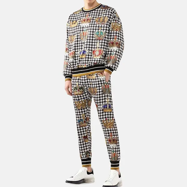 Áo Nỉ Sweater Nam Dolce & Gabbana D&G Sweatshirt G9QF3T HSMI0 Màu Đen Trắng Size S
