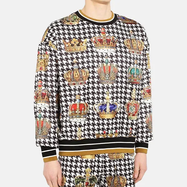 Áo Nỉ Sweater Nam Dolce & Gabbana D&G Sweatshirt G9QF3T HSMI0 Màu Đen Trắng Size S