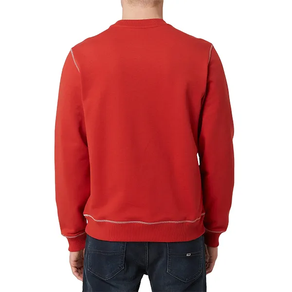 Áo Nỉ Sweater Nam Lacoste Crew Neck 27 Print Fleece SH0062 Màu Đỏ Size 3