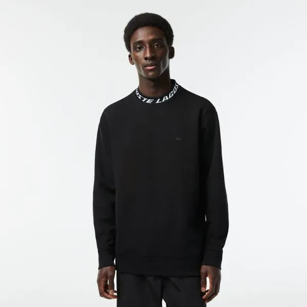 Áo Nỉ Sweater Nam Lacoste Double Sided Logo Collar Sweatshirt SH5690-00-031 Màu Đen Size 3