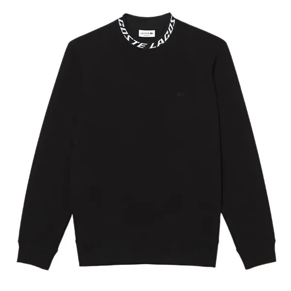 Áo Nỉ Sweater Nam Lacoste Double Sided Logo Collar Sweatshirt SH5690-00-031 Màu Đen Size 3