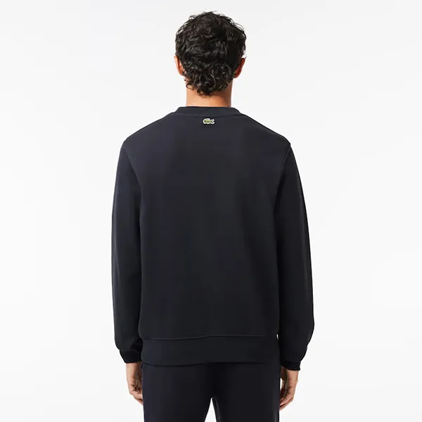 Áo Nỉ Sweater Nam Lacoste Men's Classic Fit Croc Print Sweatshirt SH3581 HDE Màu Đen Size S